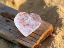 Sakura (Pink Flower Agate) Carved Heart, feminine energy, security FB2101 🌸