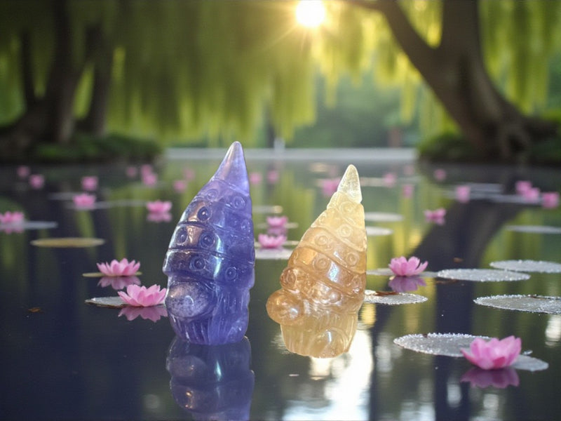 Gnomes, adorable and quirky, Fluorite and Sodalite FB3159 🧡