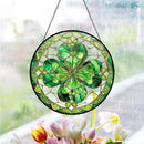 Stained Glass Irish Blessing or 4 Leaf Clover Sun Catcher / Hanger FB2235 🍀