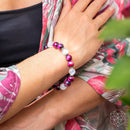 Shape Your Future – Pink Galaxy Tiger’s Eye Bracelet 💖 CI603 💖