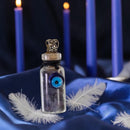 Gemstone Chip Bottle Pendant with Sapphire and Evil Eye Charm  🧿 FB2013