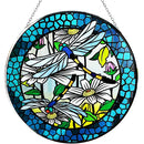 Glass Mosaic Dragonfly Sun Catcher FB3361 🦢🌟🦢
