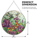 Glass Mosaic Dragonfly Suncatcher - Purples and Greens FB2171 🧚