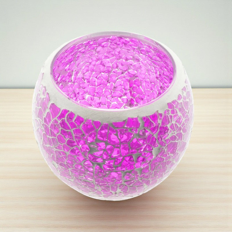 Pink Mosaic LED T-Light Candle Holder 💚 FB2146