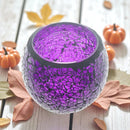 Purple Glass Mosaic LED T-Light Candle Holder 💜 FB3267