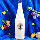 Glass White Smoking Bottle Incense Burner - Tree of Life or 7 Chakras 🌟 FB3505