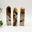 Rare Golden Healer with Pyrite AAA Quality Obelisk, Standing Point, Tower FB1167 🌕🌼🌕