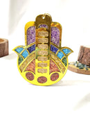 Hamsa 7 Chakra Stones Wall Hanging Amulet FB2448 🦜