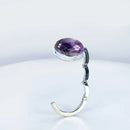 Gemstone & Metal Foldable Handbag Hook 💜 FB1677