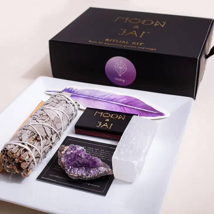 Healing Ritual Kit with Amethyst, Sage & Clear Quartz FB3309