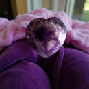Brecciated Jasper, Rhodonite, or Amethyst Chevron Puffy Pocket Hearts FB1427 💜