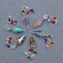 Chakra Bead chain and Organite Hexagonal Pendulum FB2281 🎀