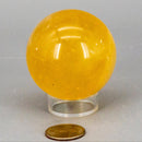 Honey Calcite Sphere 56mm, Warm Empowering Crystal 🌼 CD-10384