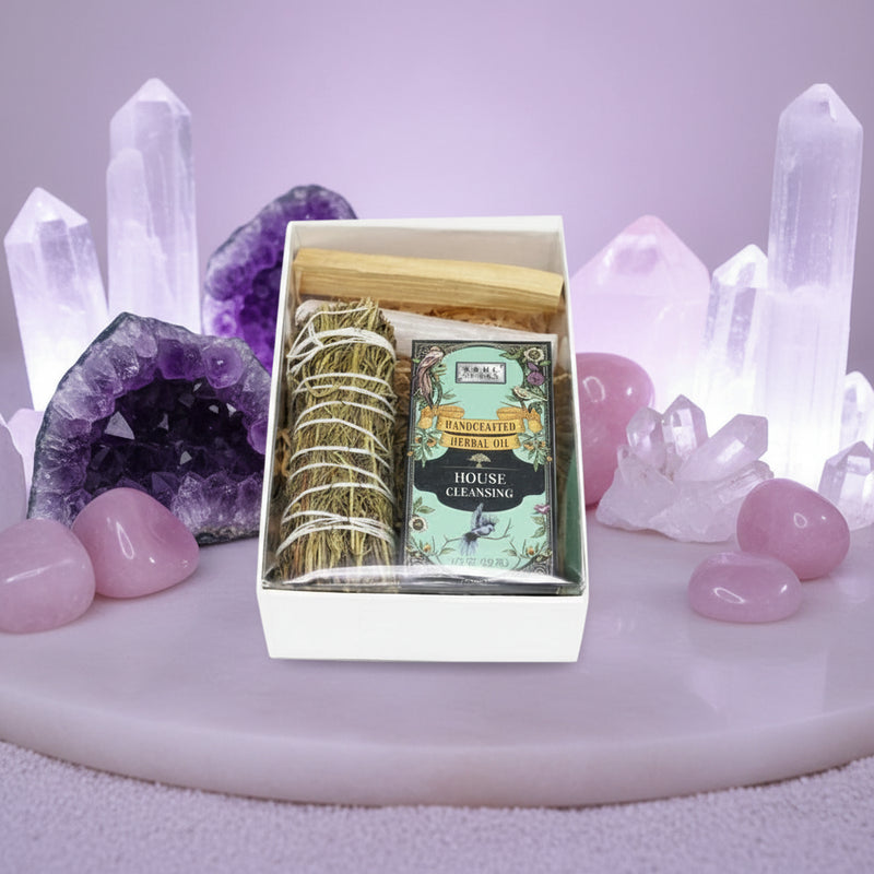 Intention Herbal Oil / Smudge Kit / Gift Box - HOME CLEANSING FB2201 🤗