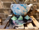 Fluorite Pyramid for self-confidence, education, healing, and imbalances FB2169