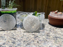Selenite Etched Round Charging Plates / Bases for crystal grids and display FB1488