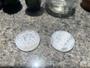 Selenite Etched Round Charging Plates / Bases for crystal grids and display FB1488