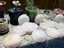 Selenite Etched Round Charging Plates / Bases for crystal grids and display FB1488