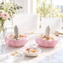 Rose Quartz Large Solid Carved Bowl / Display Piece FB2158