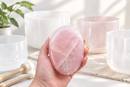 Rose Quartz Large Solid Carved Bowl / Display Piece FB2158