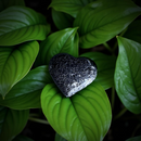 Lava Stone Small Heart, grounding, stability FB3037 🖤