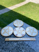 Wood Cut Out Crystal Grid Bases - FB2982