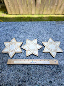 Wood Round Crystal Grid Bases, Assorted Patterns FB1246