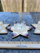 Wood Round Crystal Grid Bases, Assorted Patterns FB1246