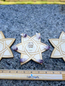 Wood Round Crystal Grid Bases, Assorted Patterns FB1246