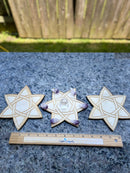 Wood Round Crystal Grid Bases, Assorted Patterns FB1246