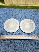 Wood Round Crystal Grid Bases, Assorted Patterns FB1246