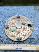 Wood Round Crystal Grid Bases, Assorted Patterns FB1246