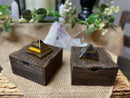 Tiger Eye Pyramid, positivity, prosperity, willpower, personal power, courage FB2531