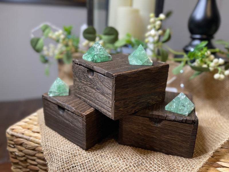 Fluorite Pyramid for self-confidence, education, healing, and imbalances FB2169