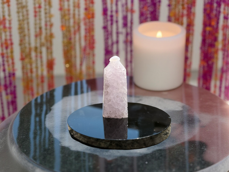 Blue Lace Agate Drusy Standing Point (Tower) FB2941 🌸
