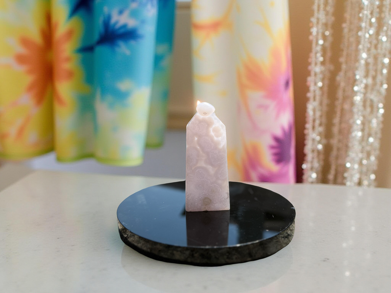 Blue Lace Agate Drusy Standing Point (Tower) FB2941 🌸