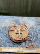 Copper Metal Sacred Geometry Geometric Basket FB3171
