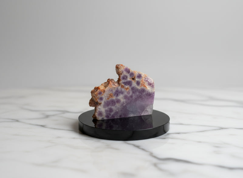 Purple Fluorite Slab with Stand for Display or Crystal Grids FB2511 💜