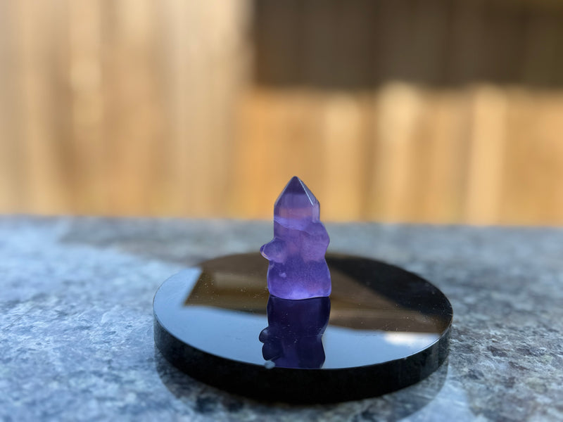 Purple Fluorite "Crystal Cluster" Carving FB3081 💜