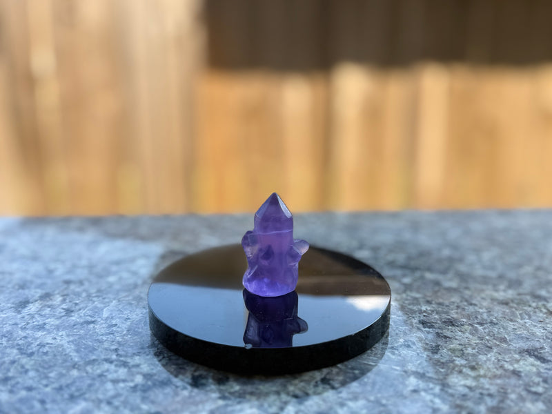 Purple Fluorite "Crystal Cluster" Carving FB3081 💜