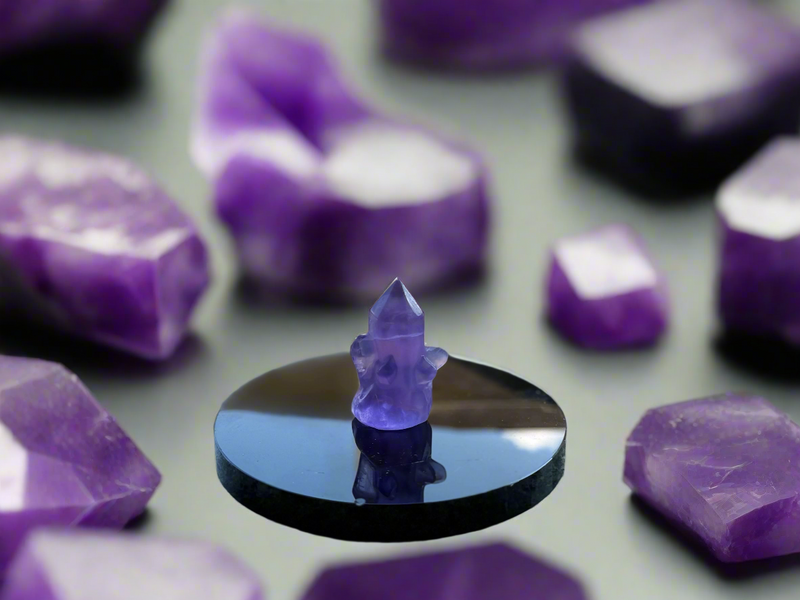 Purple Fluorite "Crystal Cluster" Carving FB3081 💜