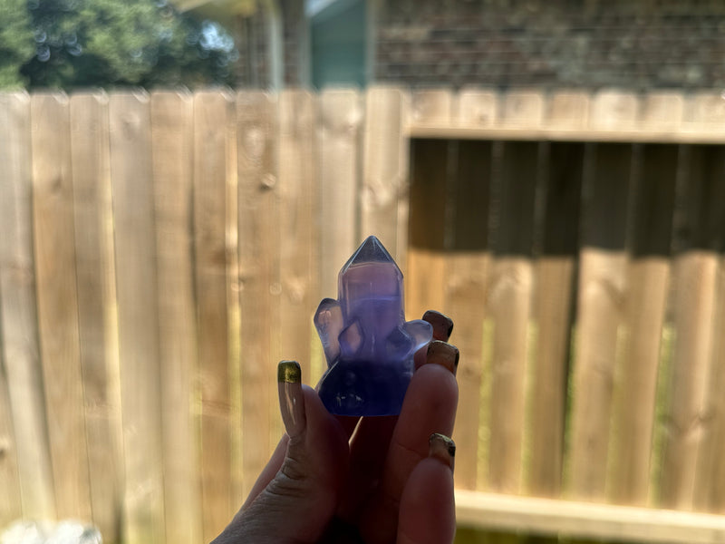 Purple Fluorite "Crystal Cluster" Carving FB3081 💜