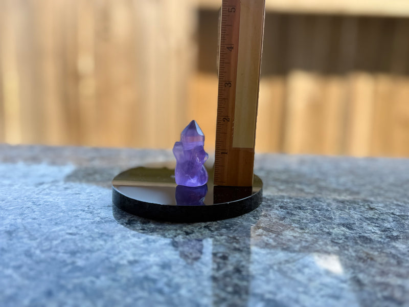 Purple Fluorite "Crystal Cluster" Carving FB3081 💜