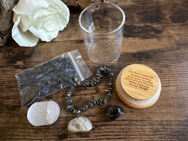 Manifesting Glass Jar Crystal Kit Collections FB3254
