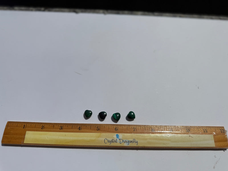 Malachite Pocket Heart  for intuition, concentration, protection FB3084