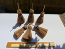 Raffia Witch Broom with charm and Black Tourmaline or Black Obsidian Point FB2764
