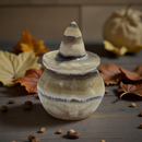 Zebra Calcite Jack O'Lantern Pumpkin with Hat FB3105