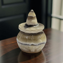 Zebra Calcite Jack O'Lantern Pumpkin with Hat FB3105