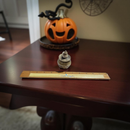 Zebra Calcite Jack O'Lantern Pumpkin with Hat FB3105