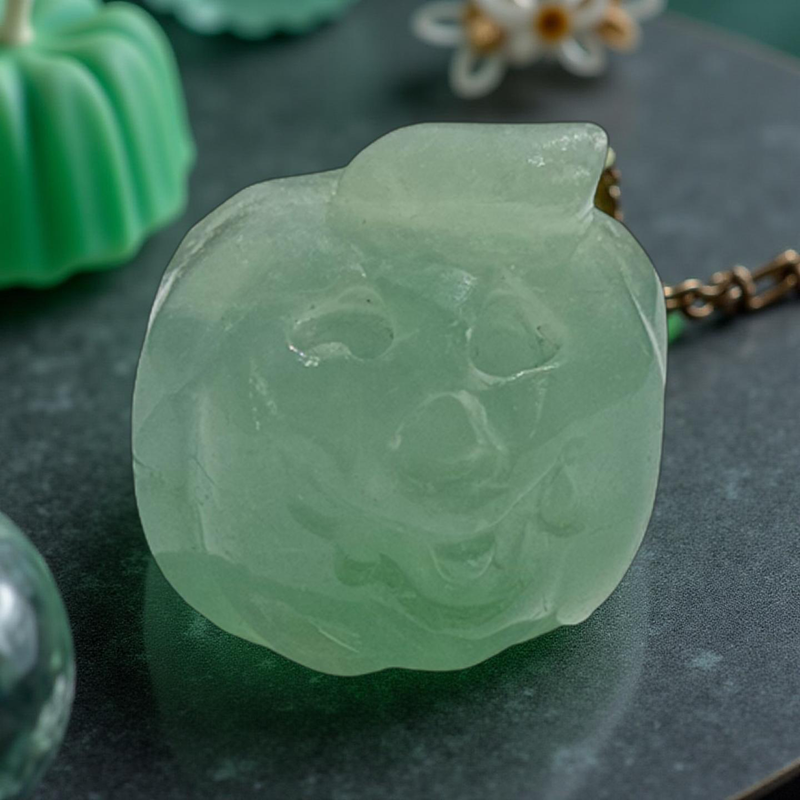 Green Fluorite Jack O'lantern Pumpkin FB2708